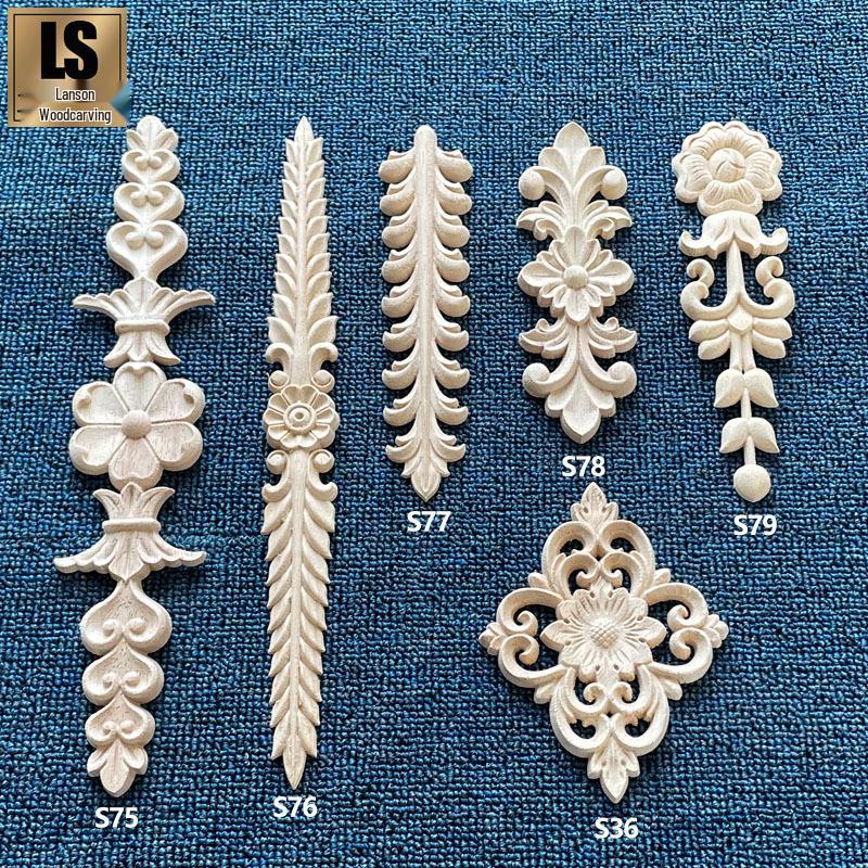 

Аппликация из резного дерева в европейском стиле для шкафов и стен S76 40x5cm