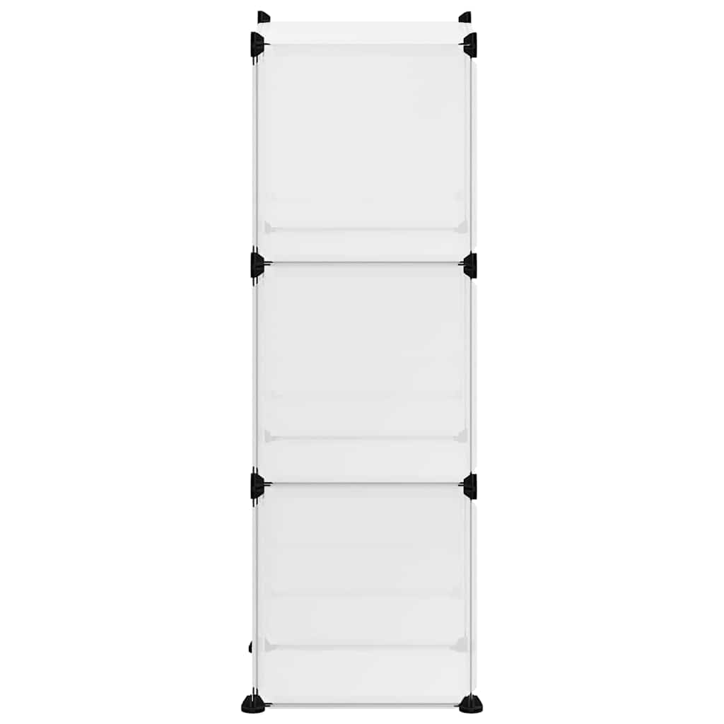 Modular Storage System with 6 Cubes Transparent PP