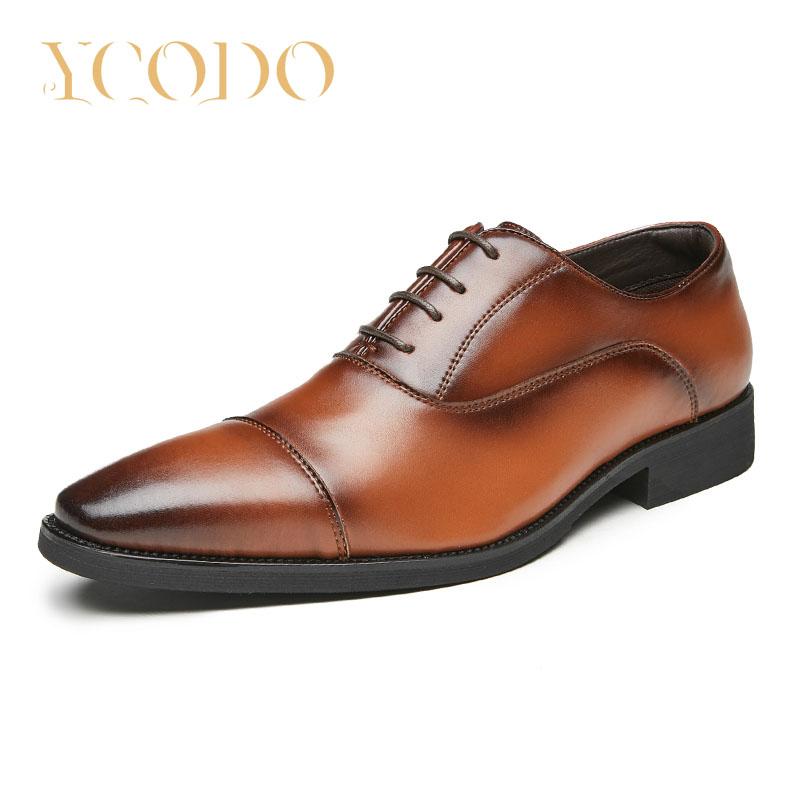 Natural Cowhide Business Wedding Leather Shoes Men