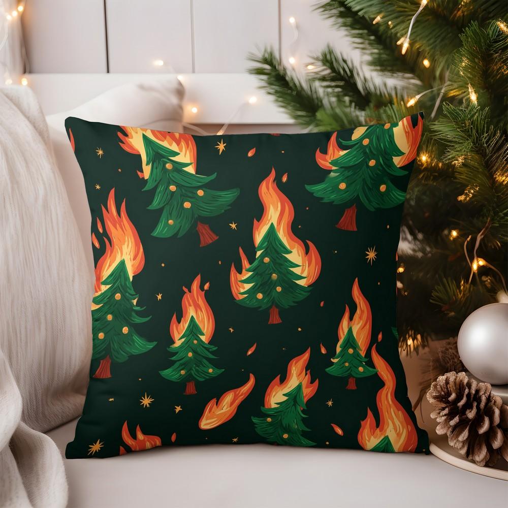 Home Decor Shiny Snowflakes: Festive Pillow Cover Decor Pattern Cushion Cover Suitable for Sofa Bedroom Car Pillow Cover