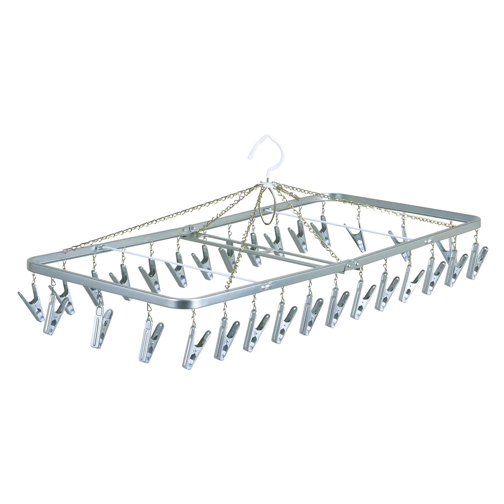 

Nishida Dyma Square Hanger with 30 Dyma Approximately W76 x D35 x Product 208374 Pinches, H28cm, Silver, MJ-30, Number