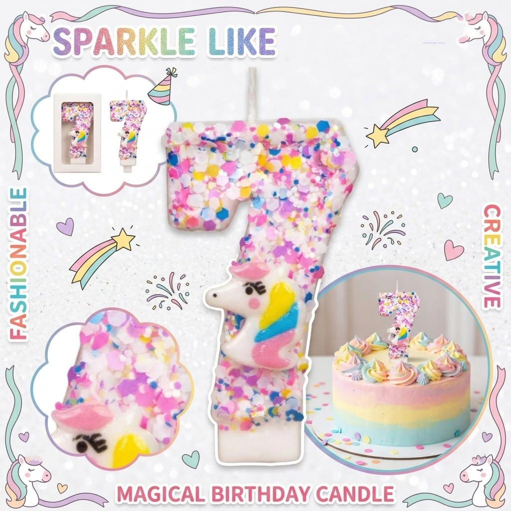 Fashion Cartoon Creative Birthday Candles Party Digital Candles