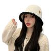 Autumn and Winter Face Showing Japanese Style Wool Bucket Hat Knitted Warm Fisherman Hat Outdoor Leisure