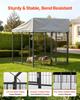 VEVOR Outdoor Dog Kennel, 1.12 x 1.15 x 1.25 m Large Dog Kennel with Secure Lock