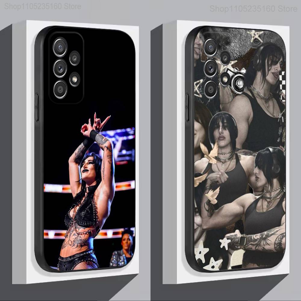 Cool R-Rhea Ripley Wrestler Phone Case For Samsung S 9,10,21,30,22,23,24,25,Ultra,Plus,Lite,FE,4,5G Black Soft Case