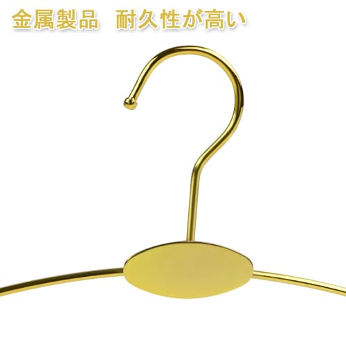 Set of 10 Stainless Steel Underwear Hangers with Clips, Non-Slip, Shape-Retaining, Gold, for Laundry, Pants, and Adults, Children, and Babies, Durable