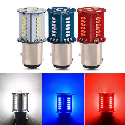 2Pcs 1157 LED Bulbs Red Brake Strobe & DRLs Flowing 2-in-1 Fuctions 4014 SMD BAY15D LED Light For Auto Brake Lamps DRL 12V P21