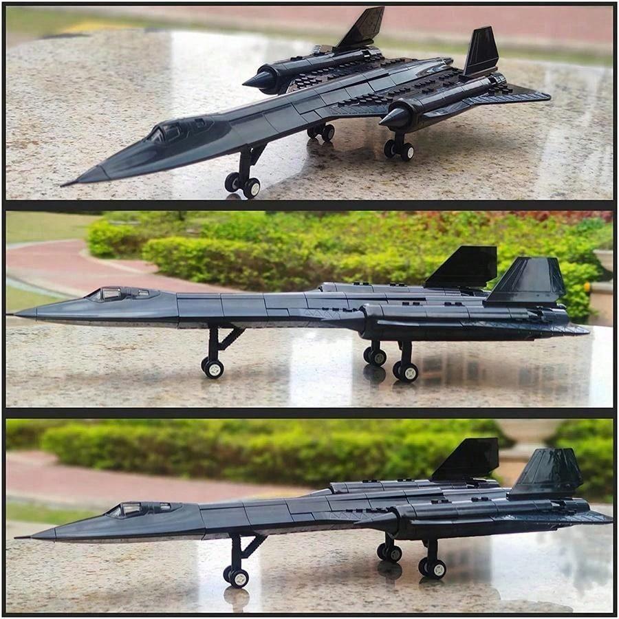 City Police SWAT SR-71 Blackbird Model Reconnaissance Aircraft Building Blocks Military Bricks Children Toys for 6+