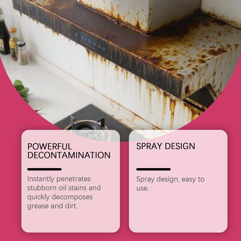 Kitchen Foam Cleaning Set, Oil Stain Cleaner, Portable Grease Remover For Household Kitchens, Stove Cleaner,355ml