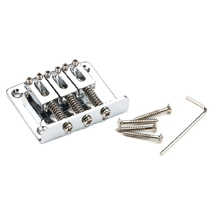 Electric Guitar Bridge Saddles 3 String Fixed Hardtail Bridge With Srews And Wrench Hardtail Bridge Guitar Part 1