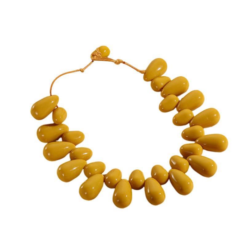 Fashion Water Drop Resin Necklace - Versatile High Quality Jewelry Daily Wear