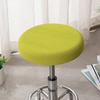 Solid Color Round Chair Cover Thickened Stool Cushion Cover Soft Bar Stool Cover