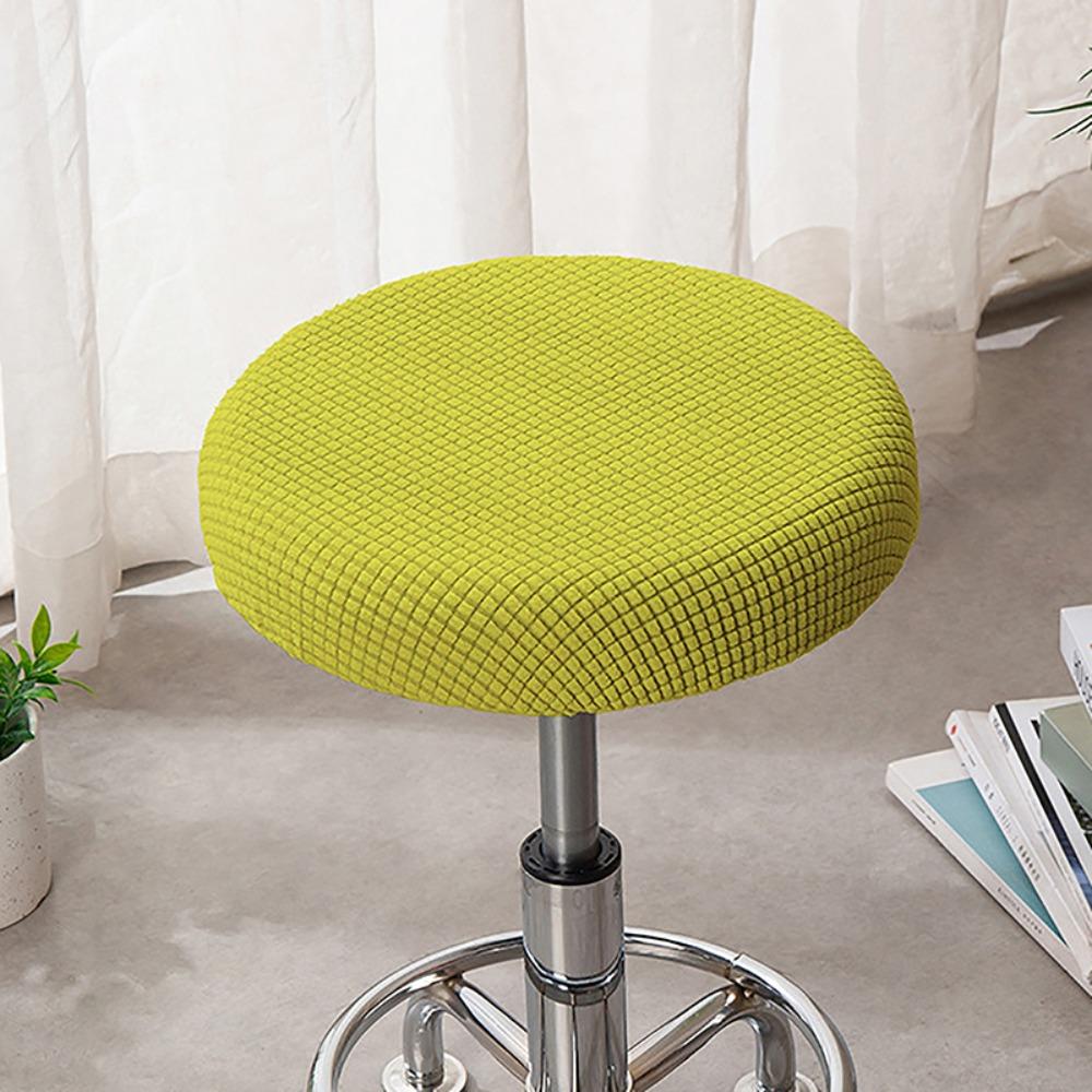 Solid Color Round Chair Cover Thickened Stool Cushion Cover Soft Bar Stool Cover