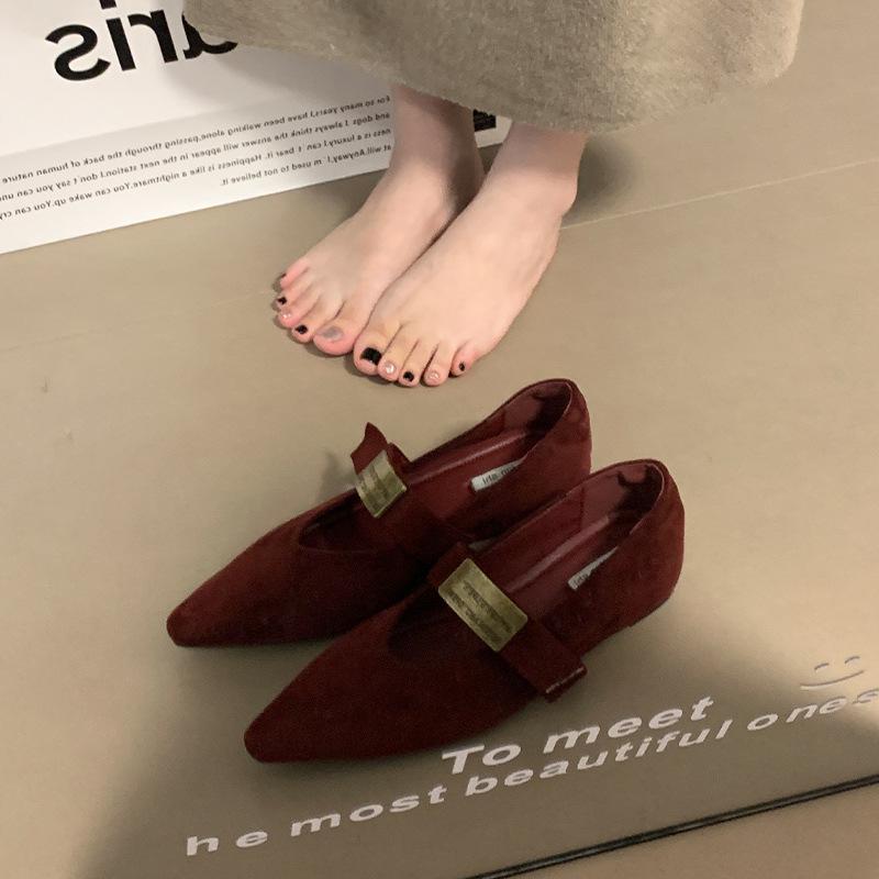 Korean Version of Temperament Versatile Single Shoes Women's 2025 Spring and Autumn New Inner Height Increase Small Fragrant Style Retro Shallow Mouth