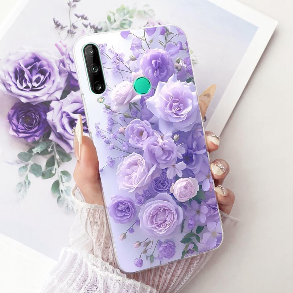 For Huawei Y7p Cute Flower Butterfly Cat Painted Case For Huawei Y7P 2020 ART-L28 ART-L29 Soft Silicone TPU Phone Cases