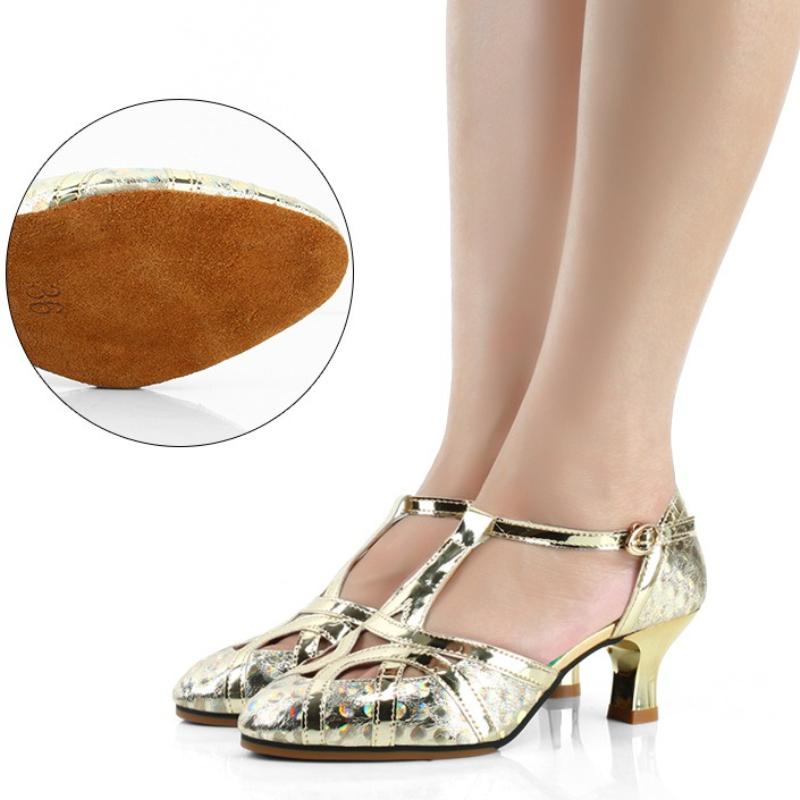 Zapatos de Baile Cuadrado Cotillón para Adultos con Tacón Alto y Suela Suave para Mujer Sandalias de Verano