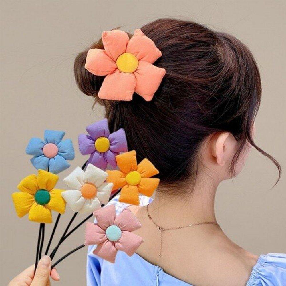 

Мно низкий пучок пучок какашка резинка для волос проволока цветок резинка для волос лента повязка какашка волосы какашка волосы проволока детская какашка pink