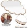 Children Mirror Cloud Wooden Mirror Cartoon Shatterproof Mirror Wall Sticker Kid Children's Bedroom Home Decorate Bedroom Nursery Decoration, 14.96 x