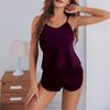 Satin Chiffon Sleepwear, Women's Summer Sexy Camisole Shorts, Home Wear