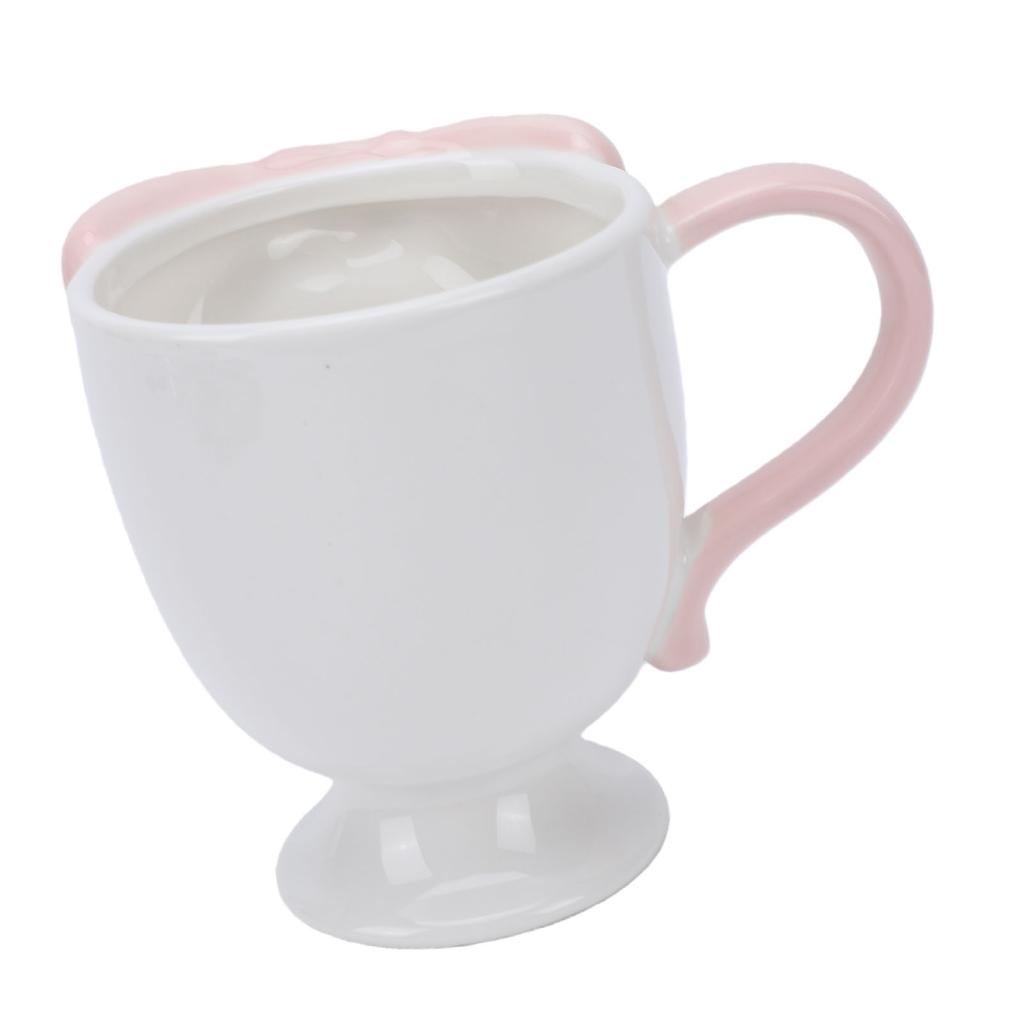 300ml Bow Coffee Mug Cute 3D Bow Tie Ceramic Coffee Mug High Temperature Resistance for Hot Cold Drinks