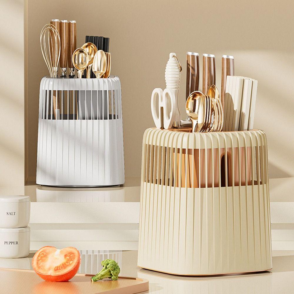 

PP Chopstick Tube Reusable Spoon Fork Storage Shelf New Storage Rack Kitchen бежевий