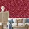 Wallpaper School Supplies Red, Fine Detail 50x1000