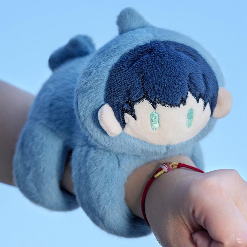 

Новое кольцо в виде двух щенков, милая плюшевая игрушка, забавная кукла, детский браслет, панда, морская свинка, мальчик и девочка, подарок на день рождения 26cm синий