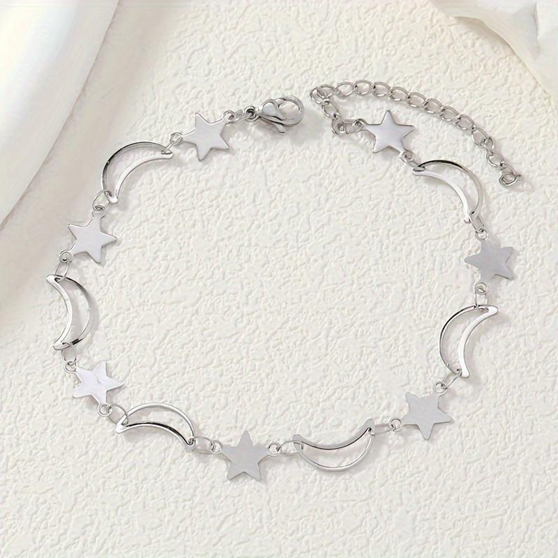 1pc European Cross-border Fashion Moon Star Ankle Chain Trendy Personality Street Beach Anklet