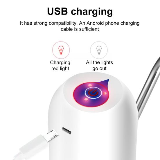 Elektrické vodní čerpadlo Bezdrátový dávkovač vody z lahve USB dobíjecí Čerpadlo na pitnou vodu Přenosné venkovní herní čerpadlo pro děti Kempování