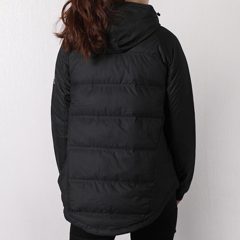 Adidas Hooded Windproof Warm Long Sleeve Down Jacket Women Jacket Black DM1962