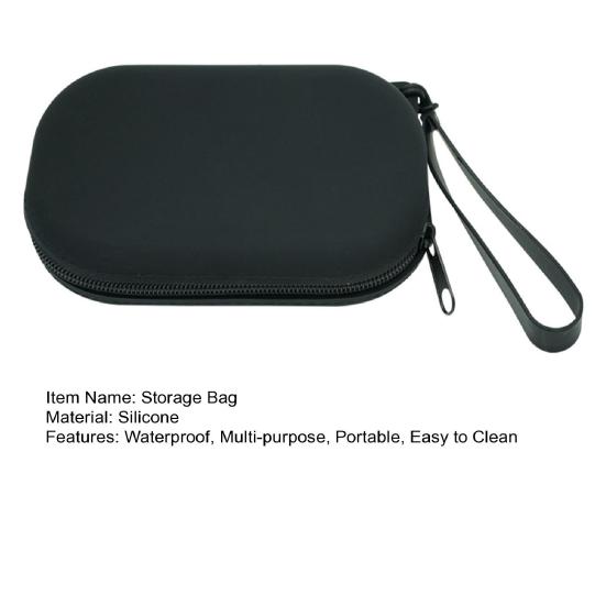 Oval Silicone Makeup Bag Waterproof Portable Storage Bag Zippered Travel Cosmetic Pouch for Toiletry Lipsticks Keys Jewelry