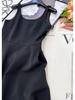 Early Spring U-neck Slim-fit Waistband Vest Dress - Simple Classic Casual Style