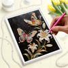 Pearl DIY Butterfly and Flower Art Kits 15.7x19.6inch Gem Art Pearl Painting Kits Without Frame for Adults Gift Idea Home Wall Decor