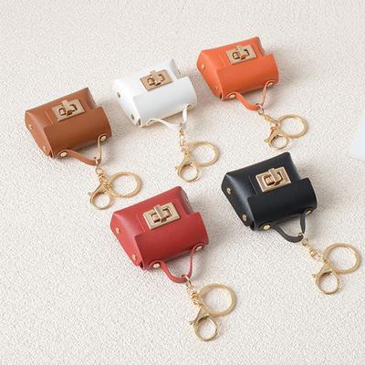 Tragbare Mini-Tasche Schlüsselanhänger Licht Luxus Kleine Taschenanhänger Einfarbig Kopfhörer Aufbewahrungstasche Anhänger Münzbörsenanhänger