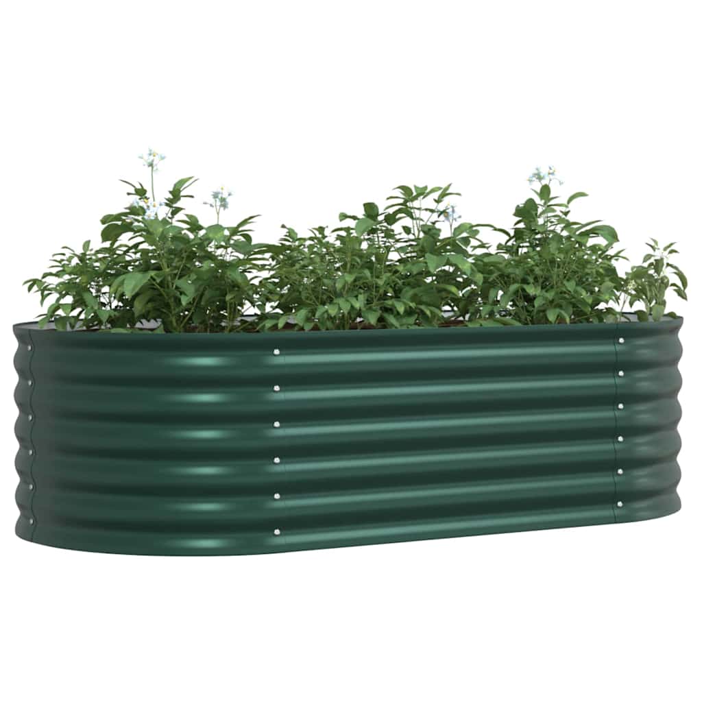Elevated Garden Bed Green 160 X 80 X 44 Cm Steel