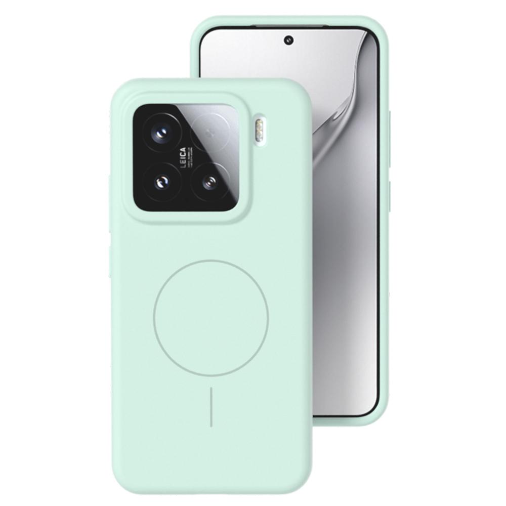 

Для Xiaomi 15 Рідкий силіконовий чохол Сумісний з MagSafe Чохол для телефону з покриттям Skin-Touch Mint Green