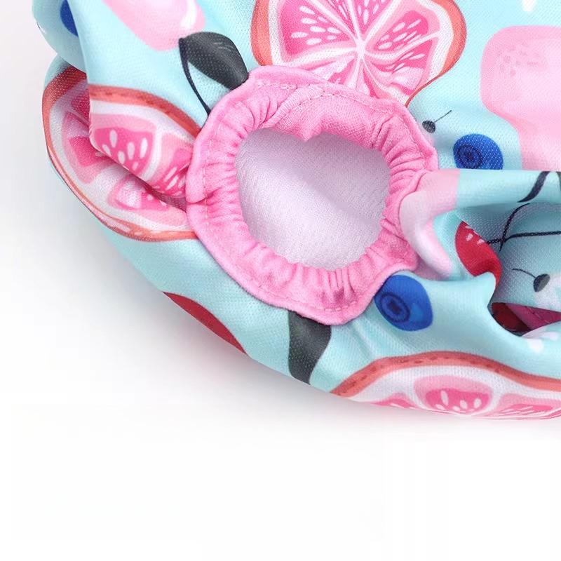 Dog Diapers Physiological Pants Cute Cartoon Print Female Dog Diaper Underwear Cat Sanitary Panties Anti Harassment Washable Reusable Pet Supplies