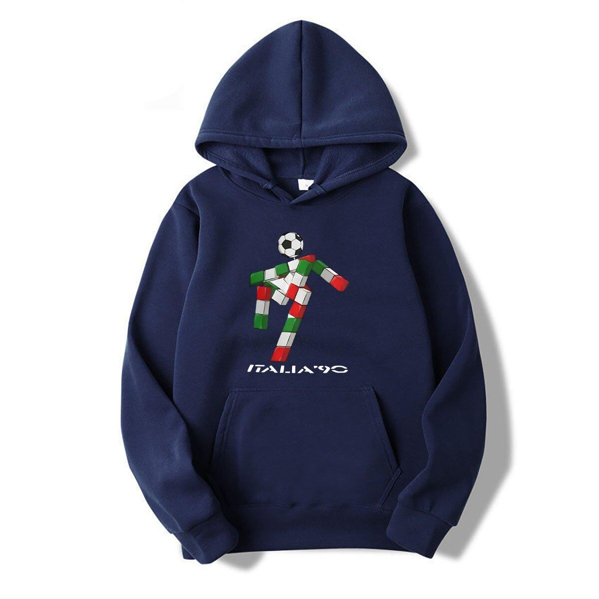 

Italy 90 1990 Italian Football World Anime Men s Oversized hoodies Popi vintage cheap goods pocket hoodies customizable L