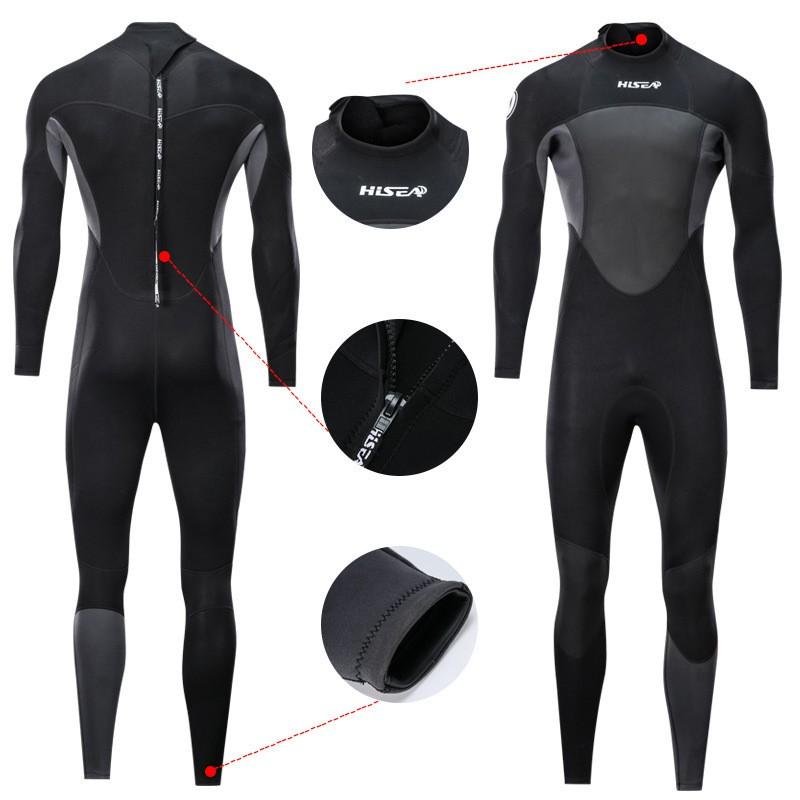 Mens 1.5mm Neoprene Wetsuit Full Suit Snorkeling Surfing Swimming Warmth Protection