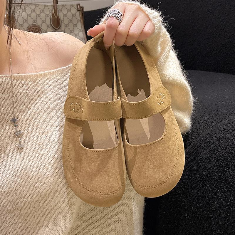 Fashion Small Leather Shoes Women's Spring and Autumn 2025 New Retro Lazy Shoes Women's Shallow Mouth Versatile Flat Mary Jane Single Shoes