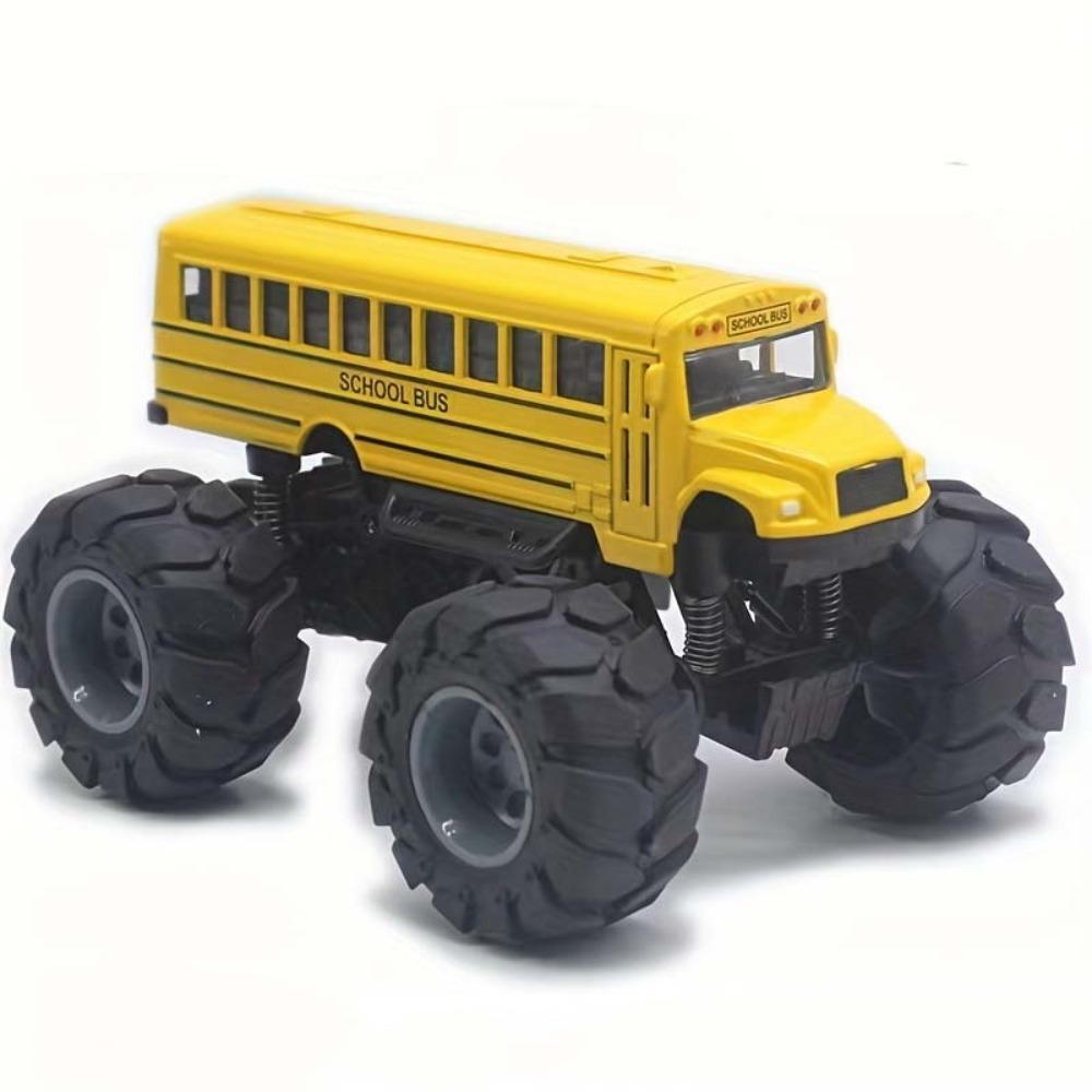 Simulation Pull Back Car Toy Die Cast Metal School Bus Vehicles Toys School Bus Model  Boys Girls