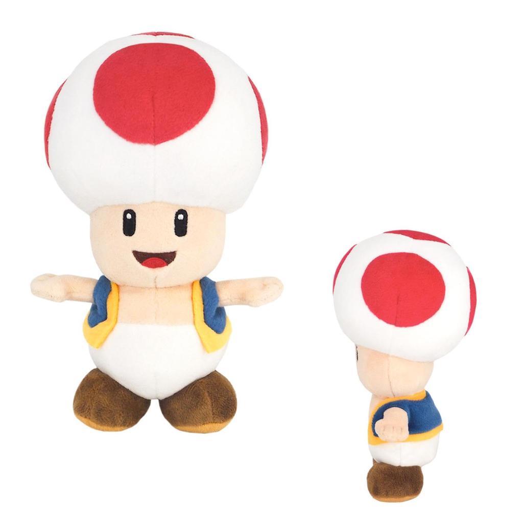 Sanei Boeki Super Mario ALL STAR COLLECTION Toad W11 X D10 X H20cm Plush Toy AC04 (S)