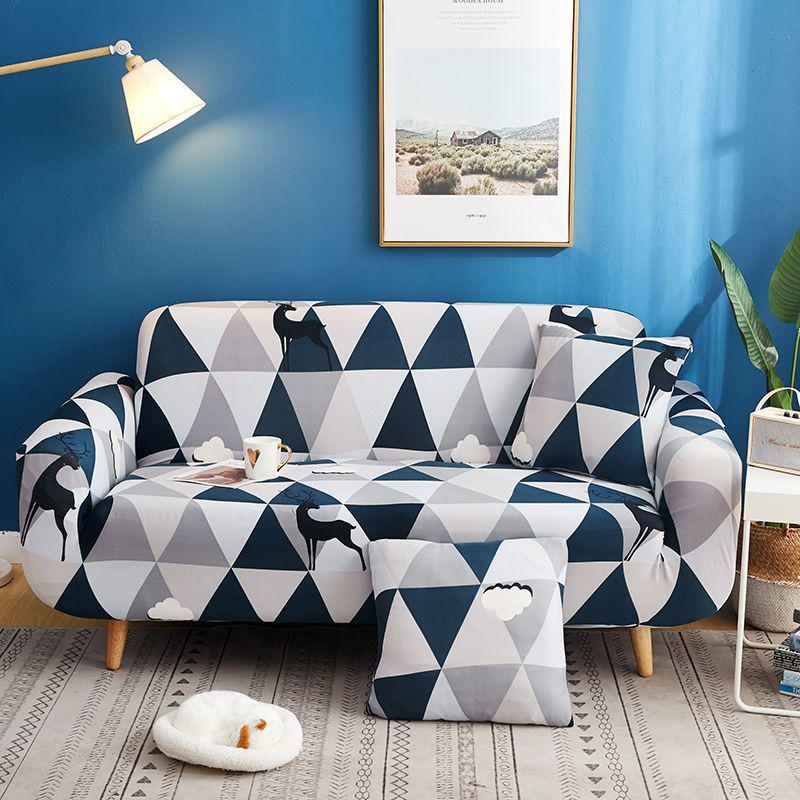 Nordic Style Stretch Sofa Cover Slipcovers Elastic All-inclusive Couch Case for Different Shape Sofa Loveseat Chair L Shape Sofa Cover