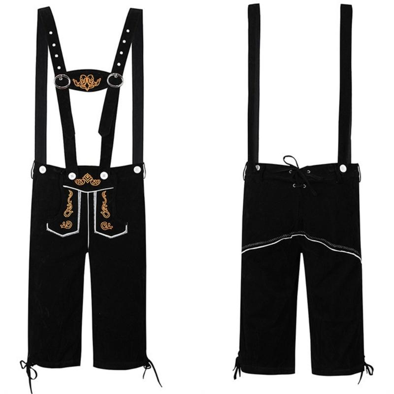 Oktoberfest Themed Suspenders Shorts For Men Women Festival Clothing Polyester Party Outfit Easy Maintenance