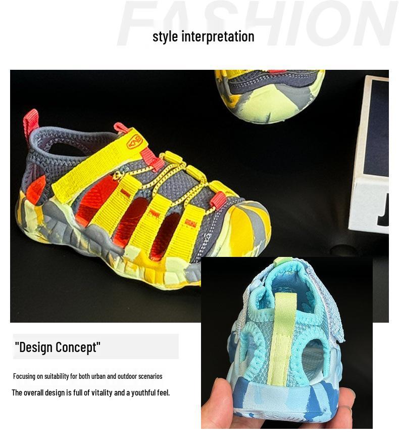 Quick-Dry Waterproof Summer Beach Sandals for Kids - Closed-Toe, Non-Slip Water Shoes for Boys, 2026.
