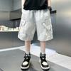 Summer Kids Casual White Camouflage Shorts Big Boys High Waist Streetwear Short Pants Bottoms Tweens Child Camo Cargo Shorts