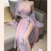 Women Sexy Hanfu Costumes Tranditional Dress Erotic Lingerie Underwear Skirt Lenceria Para Damas Nightwear Purple Outfit