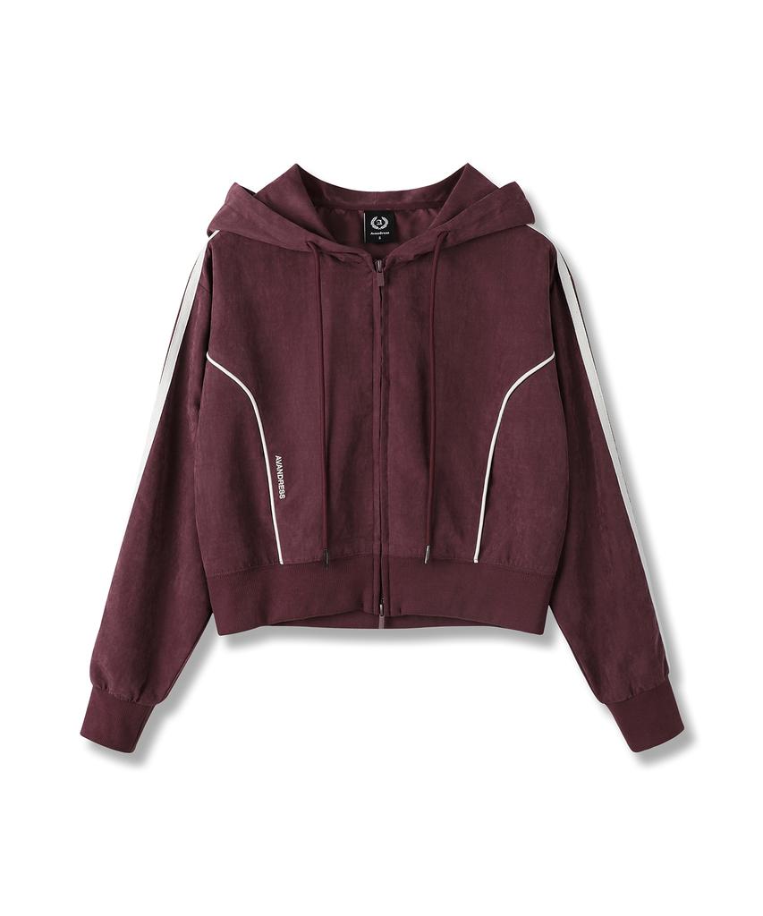 Avandress Bliss Crop Hood Zip-Up_5Colors