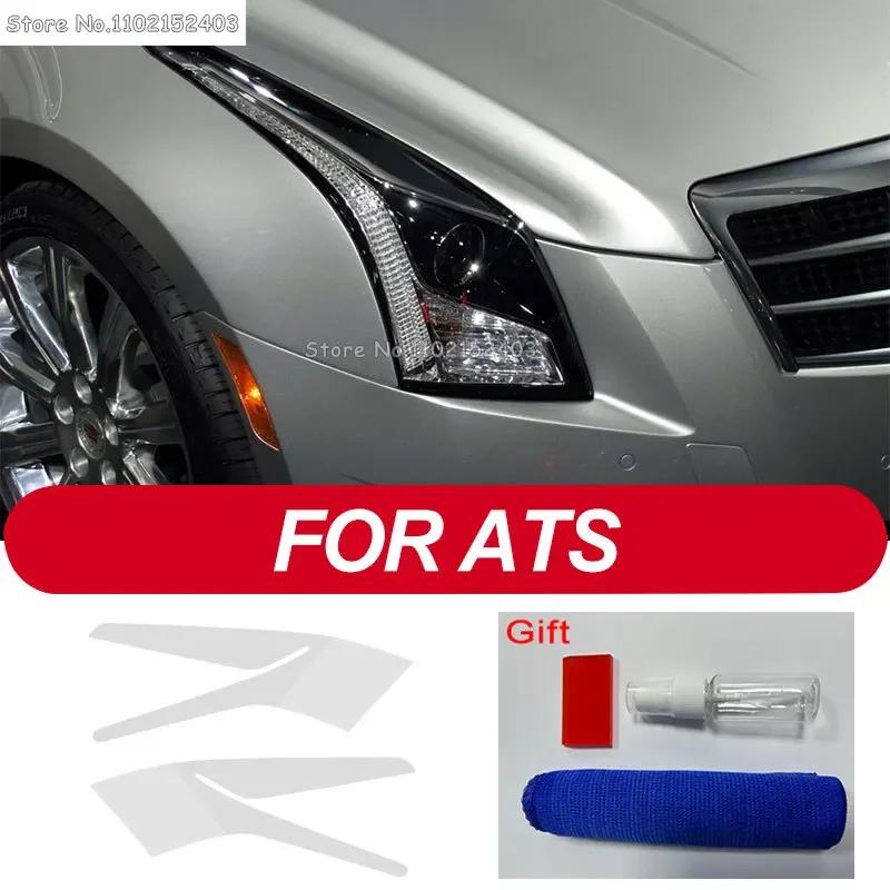 2 Pcs Car Headlight Protective Film Headlamp Transparent Black TPU Sticker For Cadillac CT6 XT4 XT5 XT6 XTS ATS Accessories
