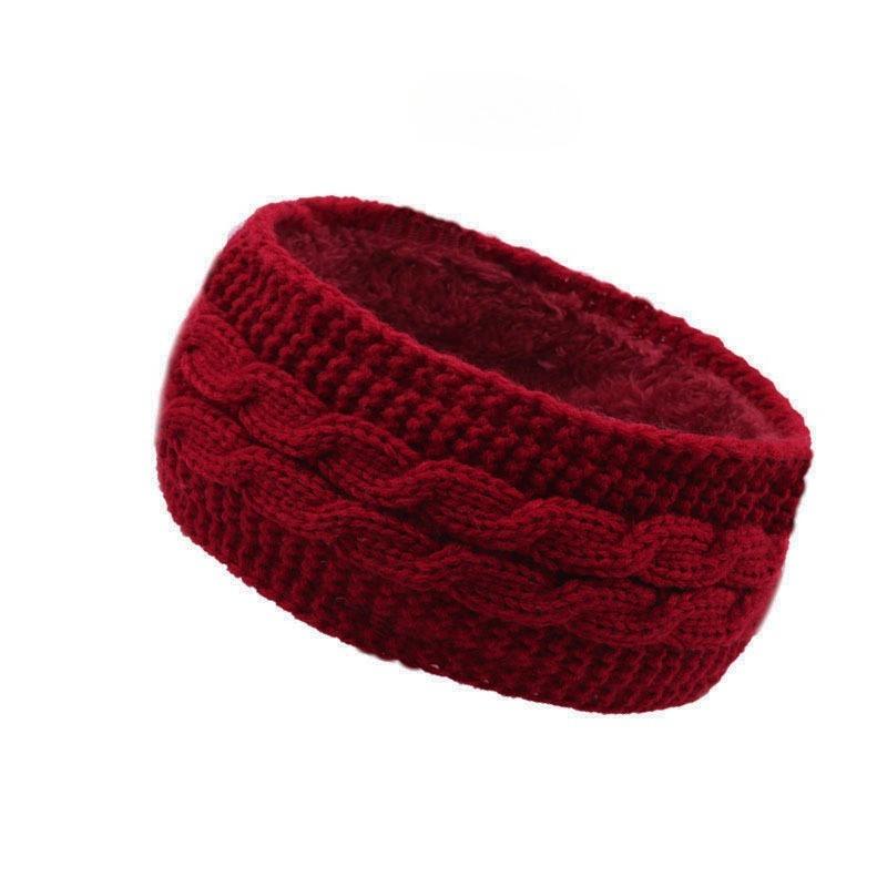 New Winter Velvet Hair Accessories Autumn Winter Yarn Knitted Headband Fashionable Warm Sports Headband